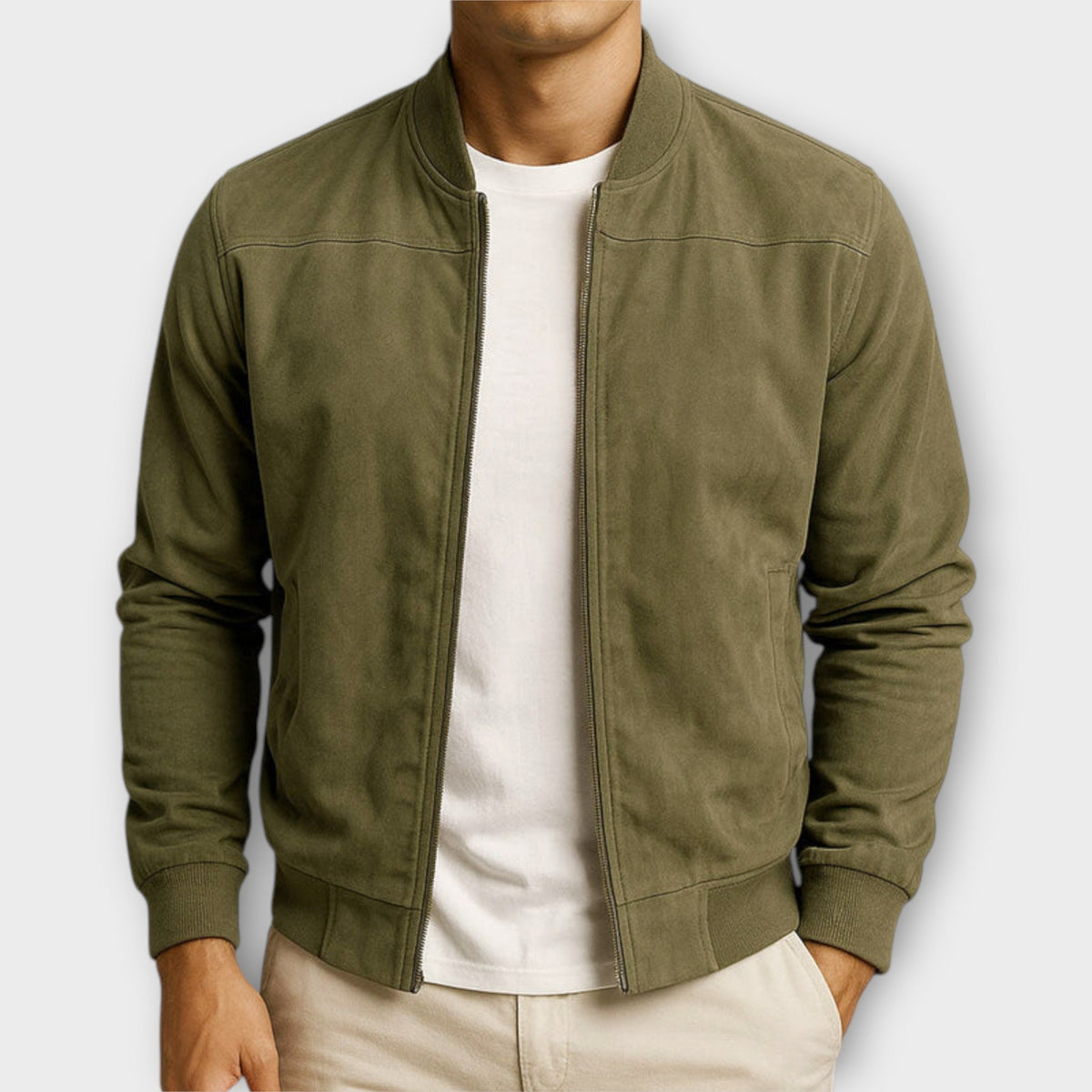 Marco | Classic Bomber Jacket - Green