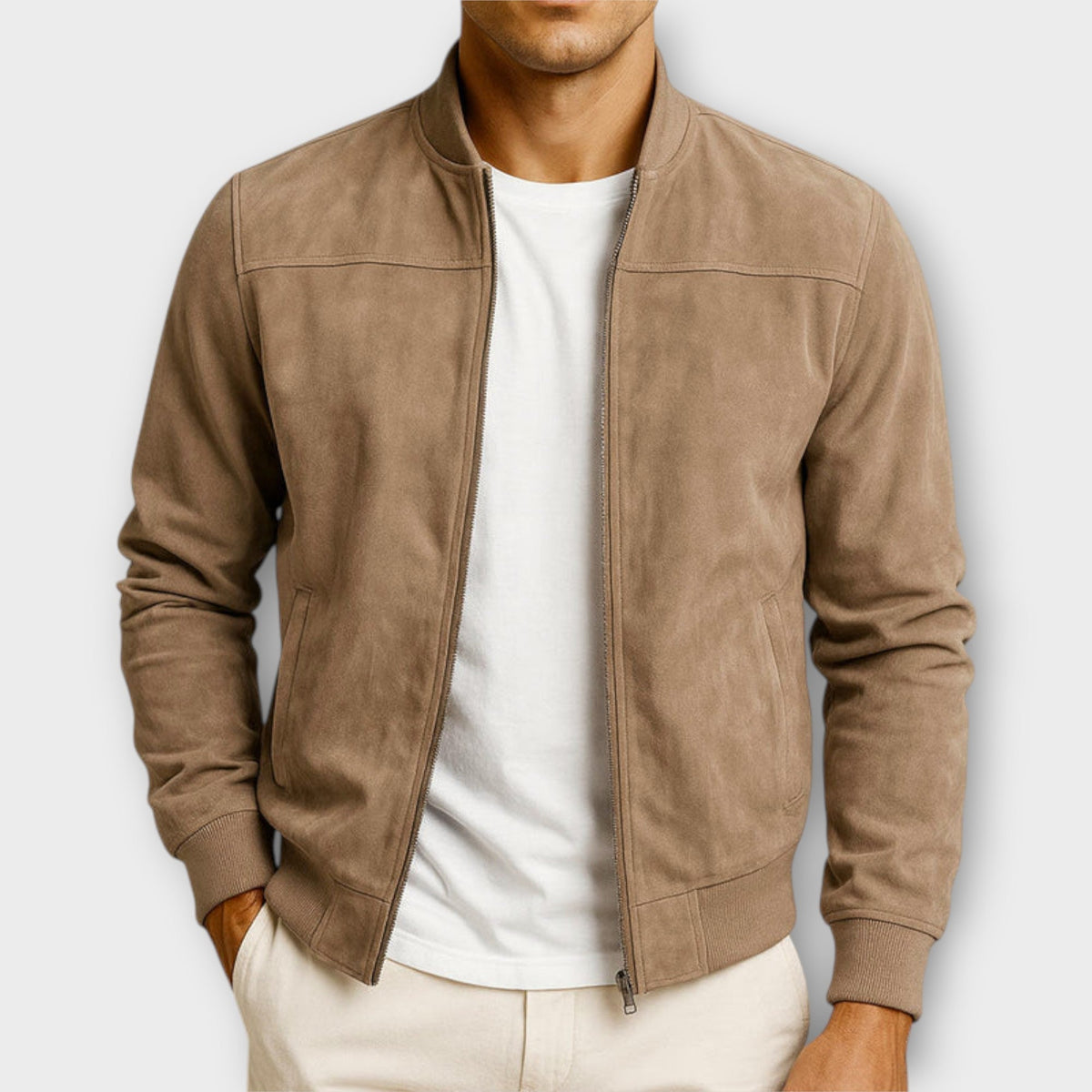 Marco | Classic Bomber Jacket - Brown
