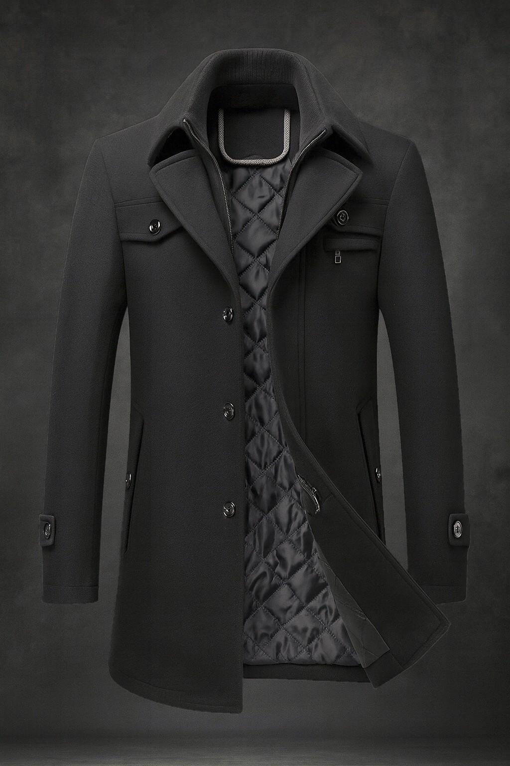 Alexander | Classic Tailored Coat - Black