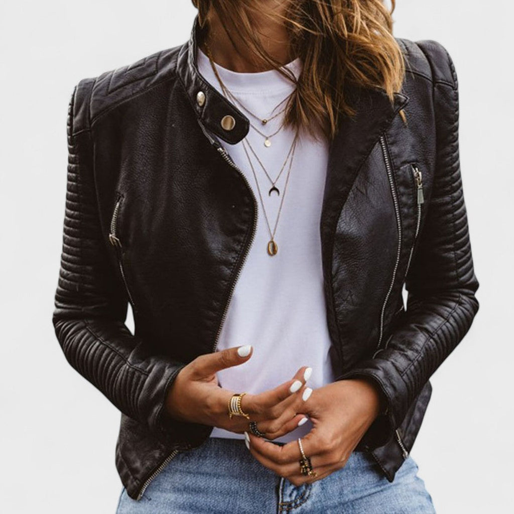 Elenore | Elegant Leather Jacket