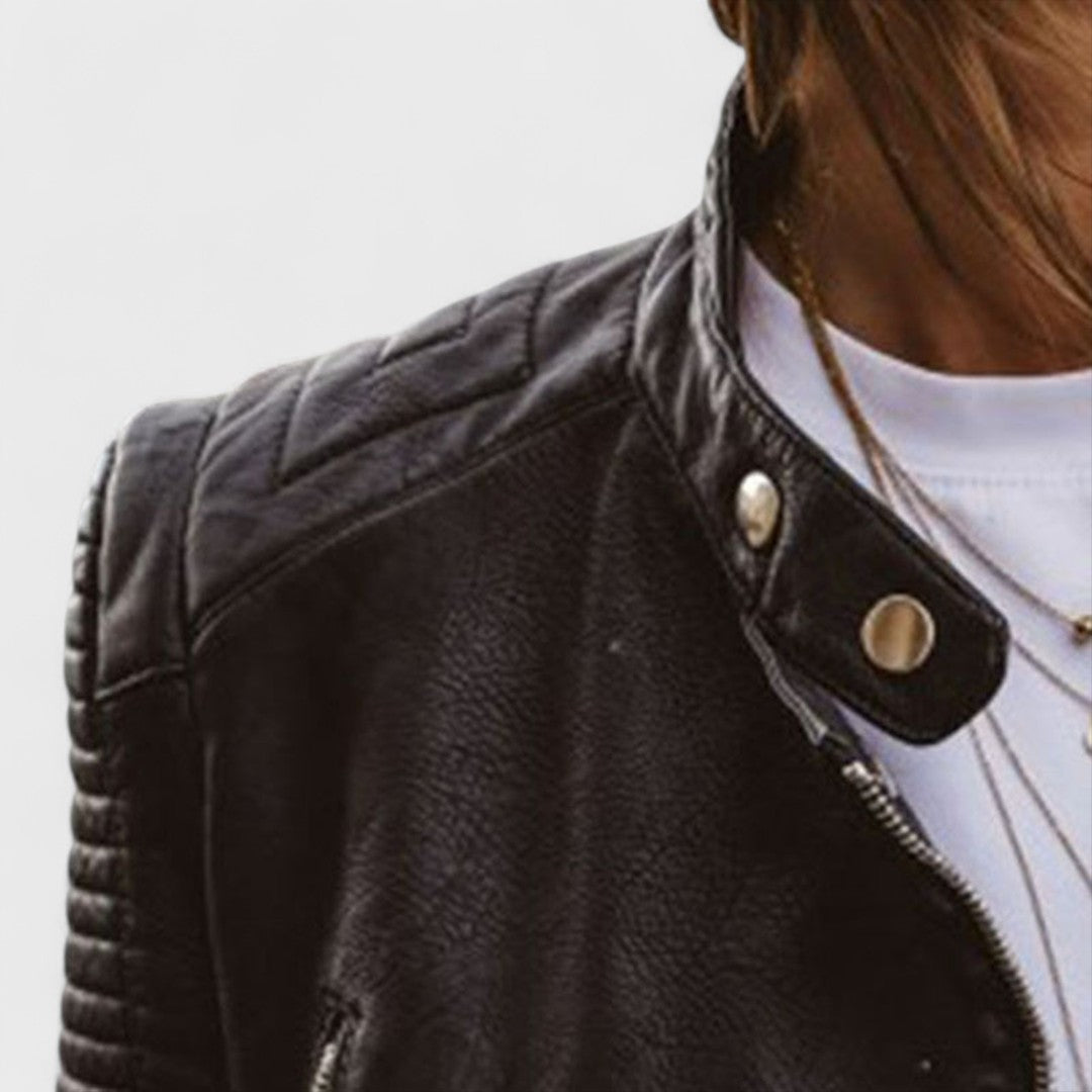 Elenore | Elegant Leather Jacket
