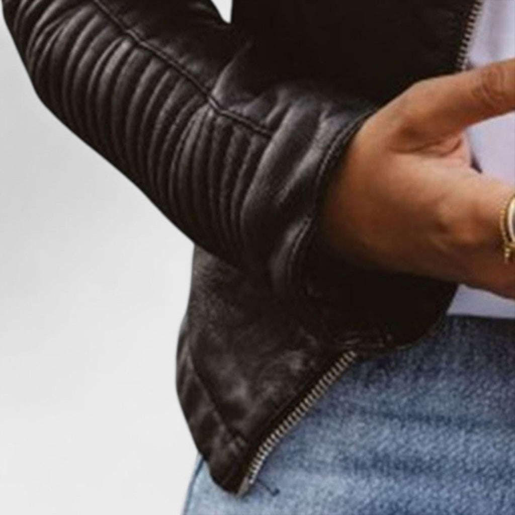 Elenore | Elegant Leather Jacket