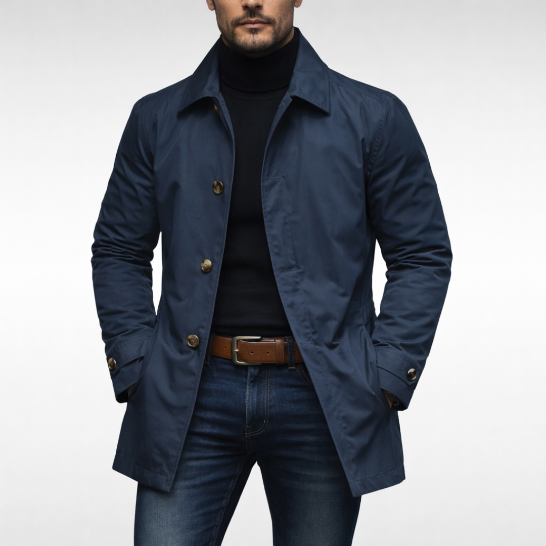 Jack | All-Weather Coat - Navy Blue
