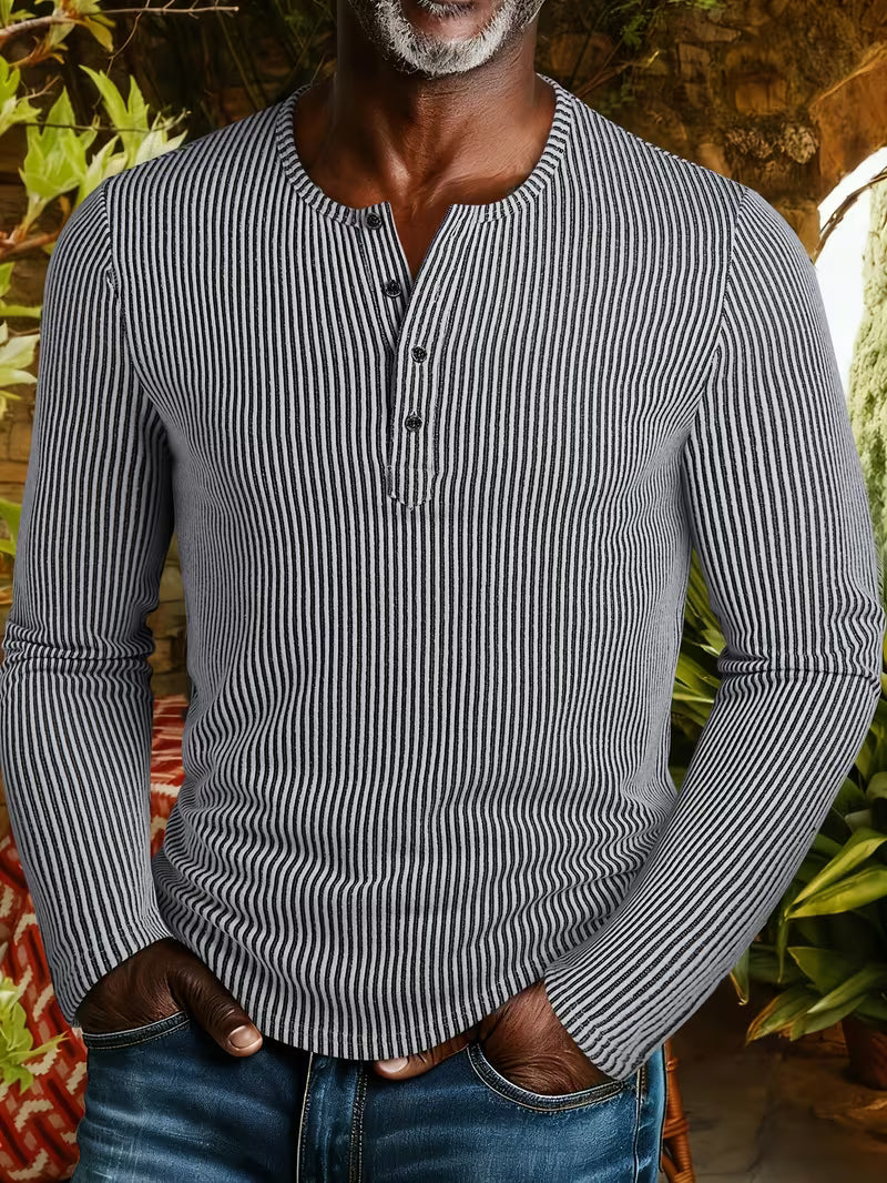 Jacob | Textured Knit Winter Shirt - Gray