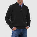 Chris | Casual Half-Zip Sweater - Black